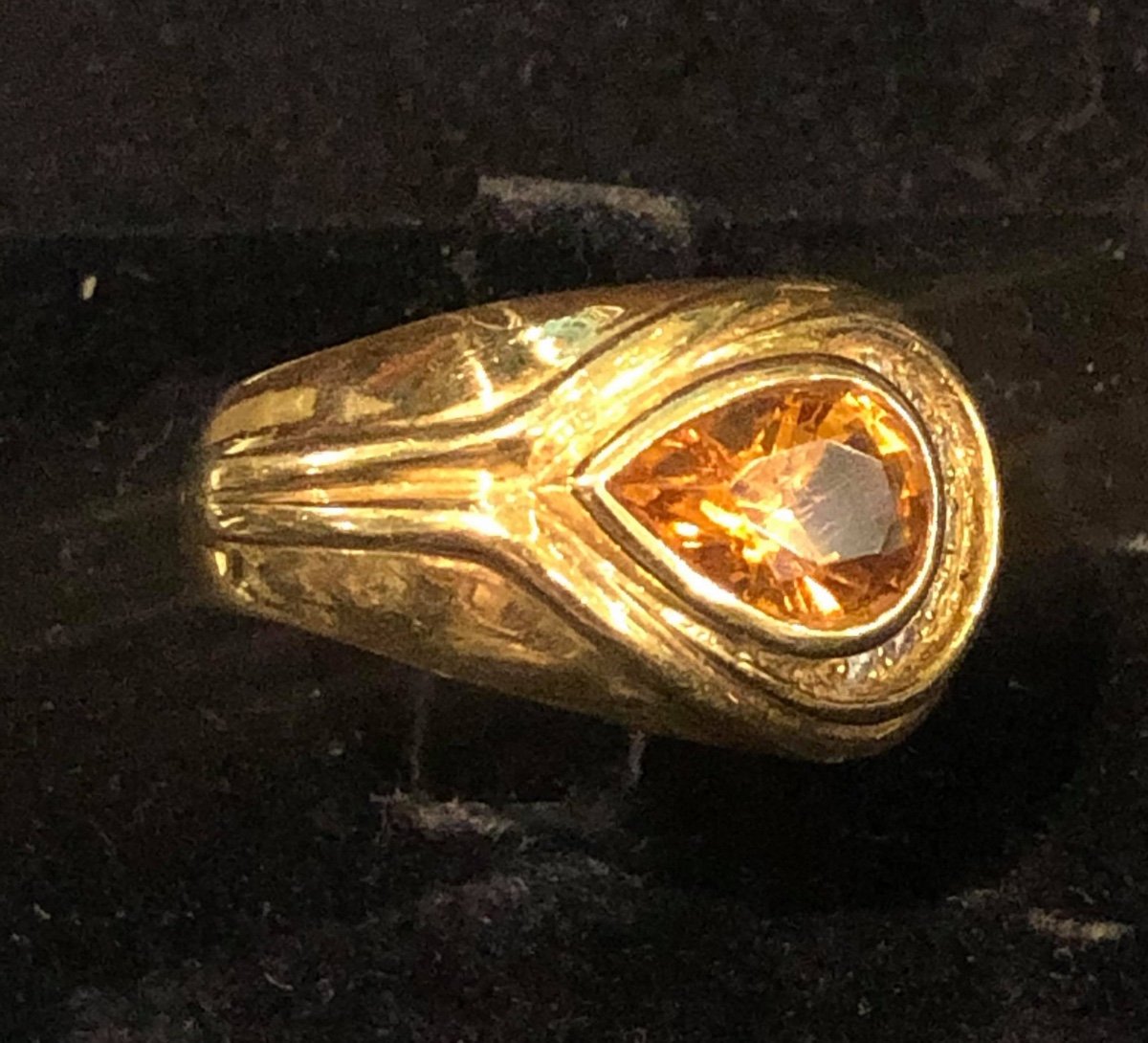 Bague  goutte Citrine