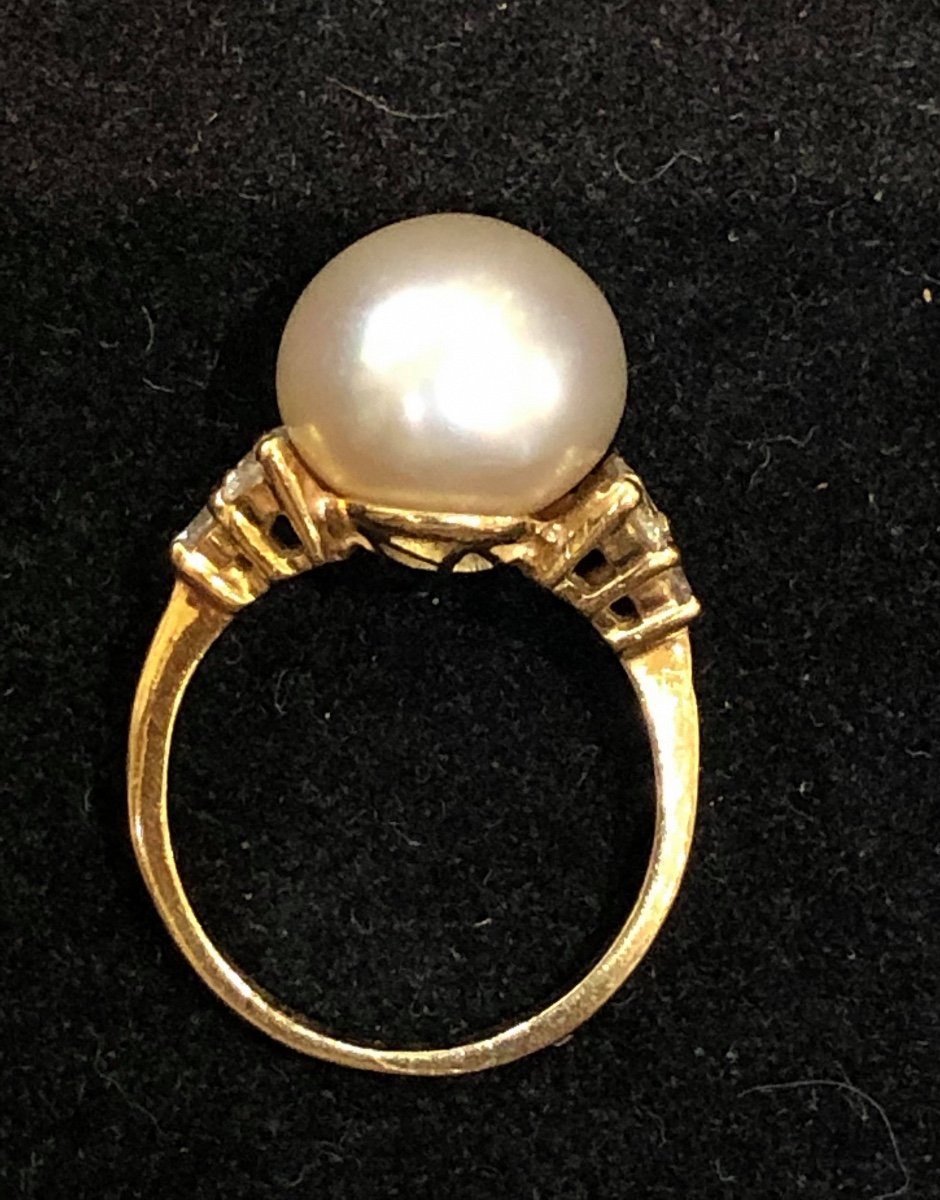 Pearl And Diamond Ring-photo-3