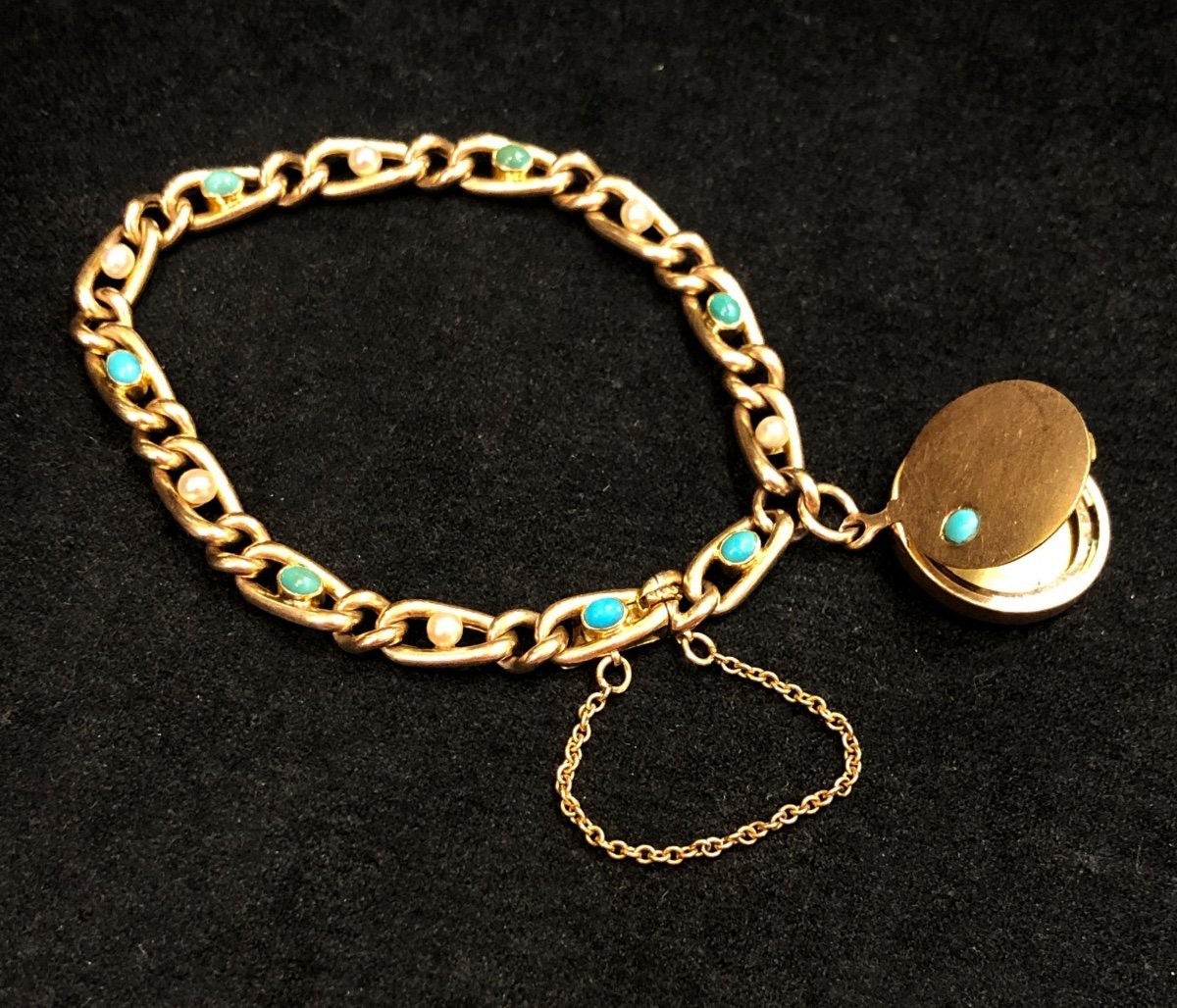 Bracelet NIII Turquoise Et Son Pendentif Cassolette 