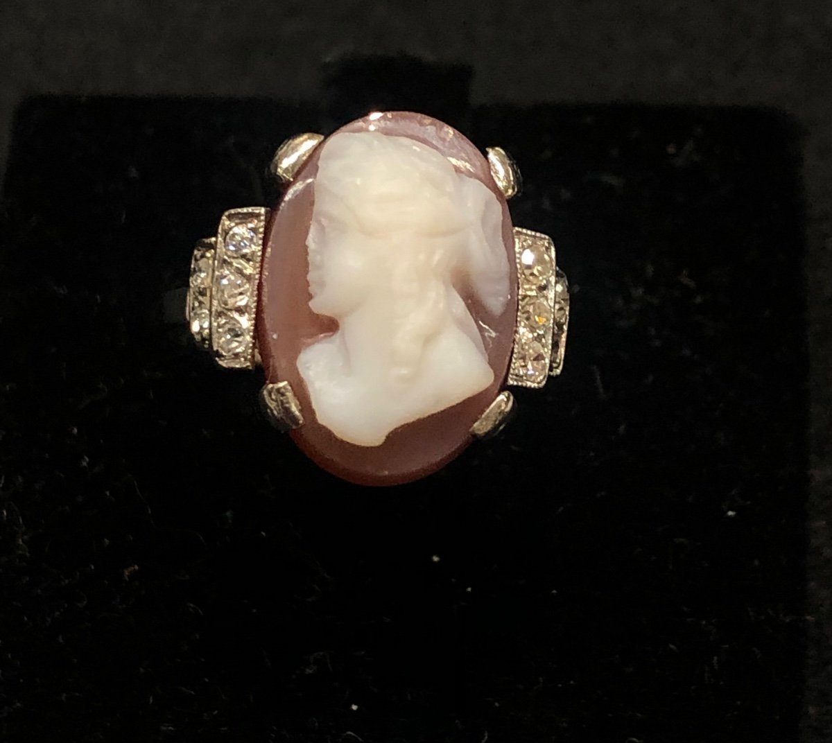 Rose on sale cameo ring