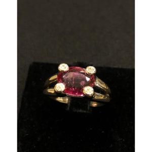 Bague Rubis Diamants 