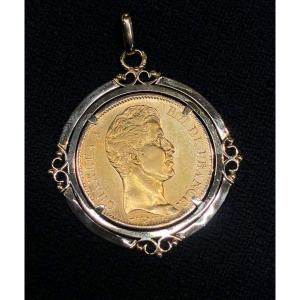 Pendant Coin Of 40 Francs 1830