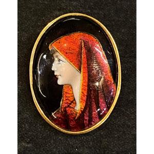 Brooch Saint Fabiola Limoges