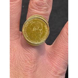 Bague Pièce De 10 francs Napoleon III