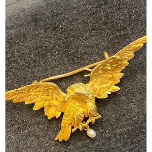 Broche Aigle Perle