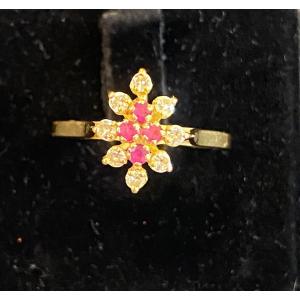 Bague Rubis Et Diamants 