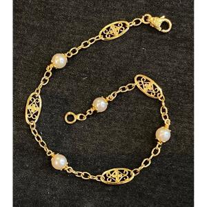 Bracelet Perles et filigrane 