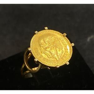 Bague Pièce Dos Pesos 1945