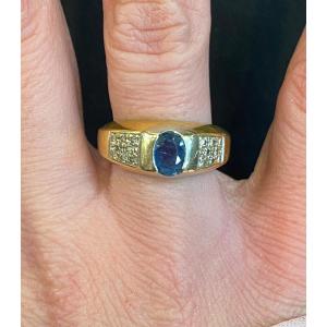 Sapphire And Diamond Ring