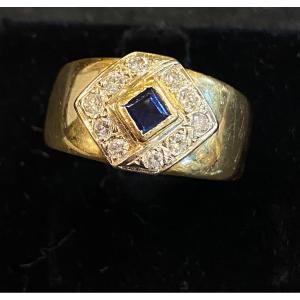 Calibrated Sapphire And Diamond Ring