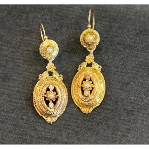 A Pair Of Napoleon III Earrings