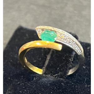 Bague émeraude Diamants 