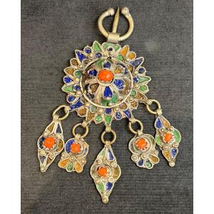 Important Kabyle Fibula Berber Jewelry 