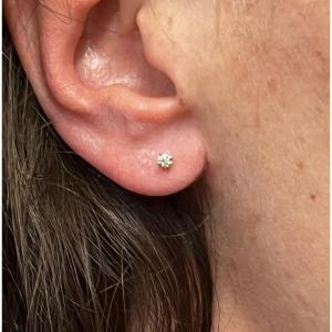 A Pair Of Diamond Chip Earrings 