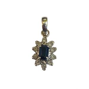 Pompadour Sapphire And Diamond Pendant