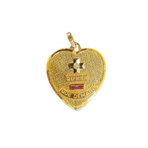 Calibrated Ruby And Diamond Heart Pendant