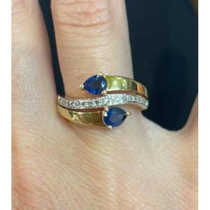 You And Me Sapphire And Diamond Ring
