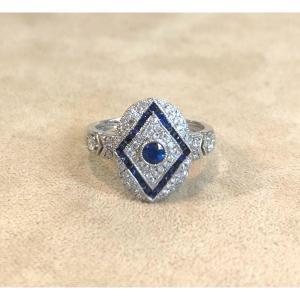Oval Sapphire And Diamond Ring