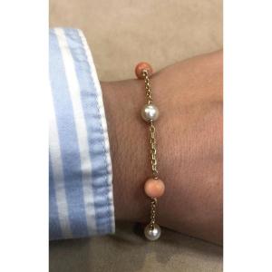 Bracelet perles et corail