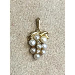 Pendentif Grappe perles