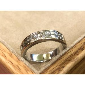 bague deux lignes diamants