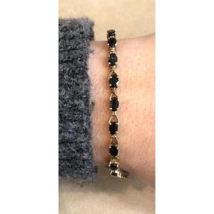 Bracelet ligne saphirs
