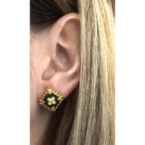 Boucles d'oreille onyx