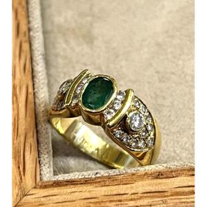 bague jonc emeraude 