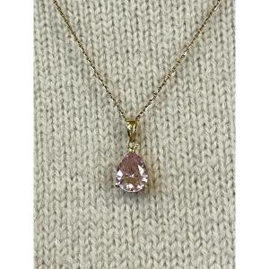 Quartz Teardrop Pendant 