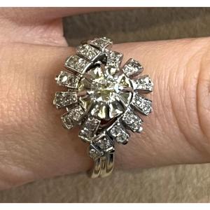 Bague dôme diamants 