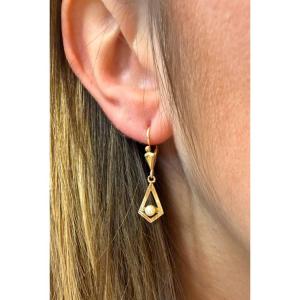 Boucles d'oreilles pendante avec perles