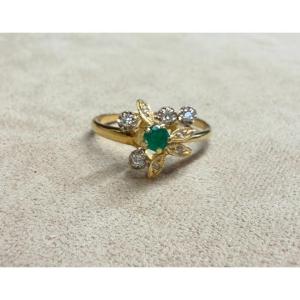 Emerald And Diamond Ring