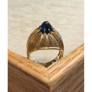 Sapphire Leaf Ring
