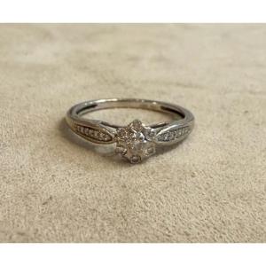 Bague pompadour diamants