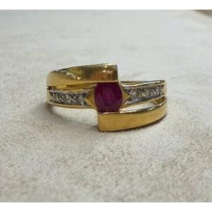 Ring Intertwined With A Ruby