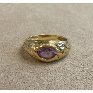 Bague jonc Amethyste