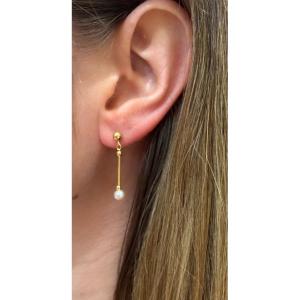 Boucles d'oreille tombante perles