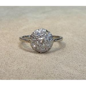 Bague ronde diamants