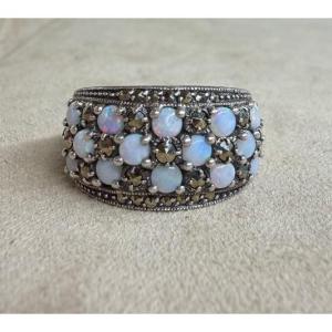 Opal Band Ring