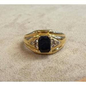 Sapphire And Diamond Ring
