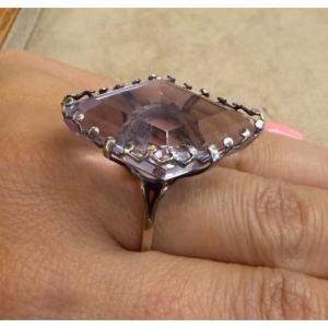 Bague losange Amethyste