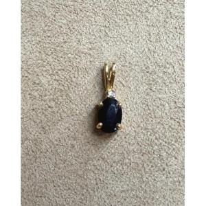 Sapphire And Diamond Pendant