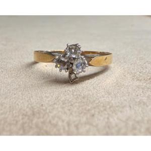 Bague Palmier roses de diamants