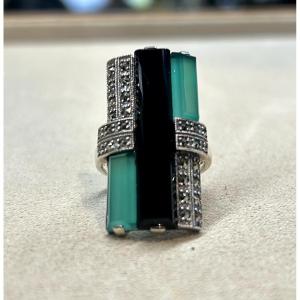 Rectangular Onyx Ring