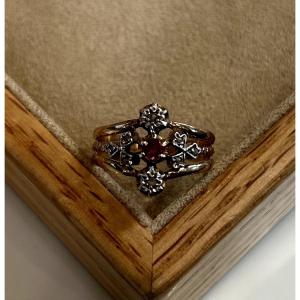 Ruby & Diamond Rose Ring