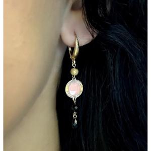 Boucles d'oreilles Onyx