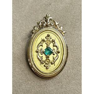 Emerald Brooch & Pendant