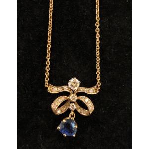 Sapphire Diamond Necklace