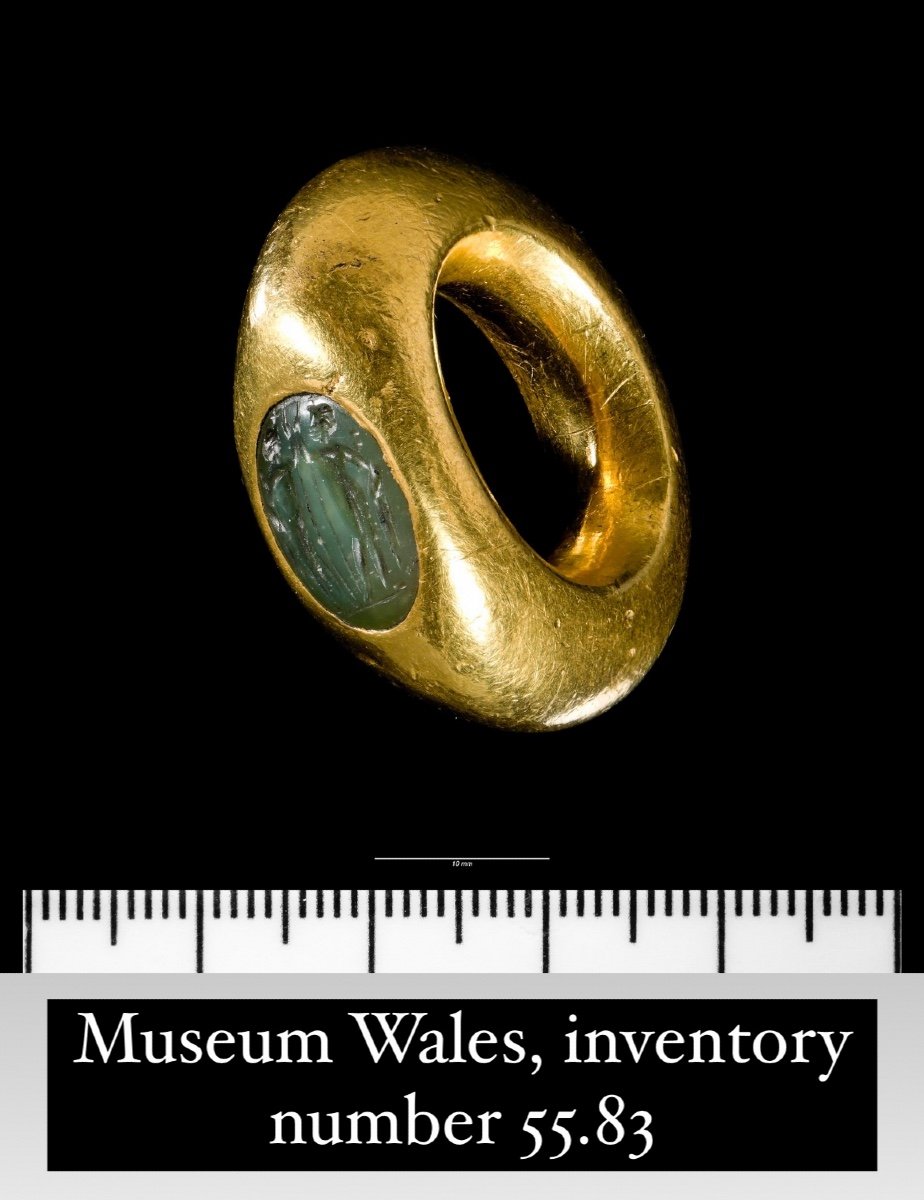Bague Romaine Avec Une Intaille En Pierre De Sang d'Hélios. Gréco-romain, 2e Siècle Après Jc. -photo-7