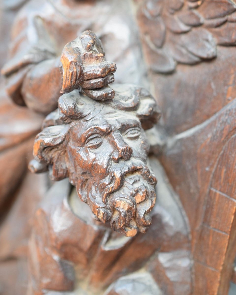 Extraordinary Oak Relief Of Daniel In The Lions Den. German, Late 17th Century.-photo-2